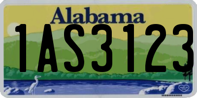AL license plate 1AS3123