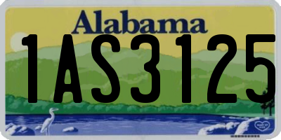 AL license plate 1AS3125