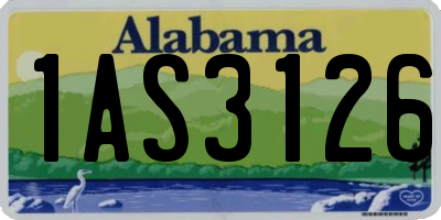 AL license plate 1AS3126