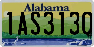AL license plate 1AS3130