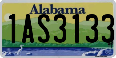 AL license plate 1AS3133