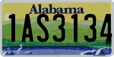 AL license plate 1AS3134