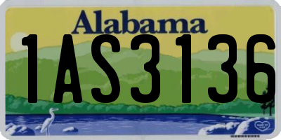 AL license plate 1AS3136
