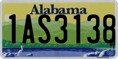 AL license plate 1AS3138