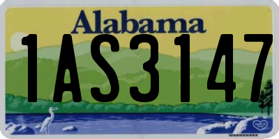 AL license plate 1AS3147