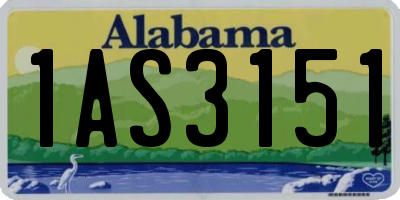 AL license plate 1AS3151