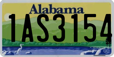 AL license plate 1AS3154
