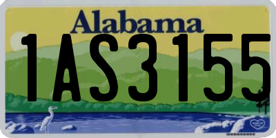 AL license plate 1AS3155
