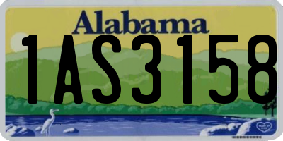 AL license plate 1AS3158