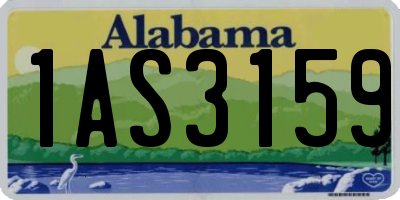 AL license plate 1AS3159