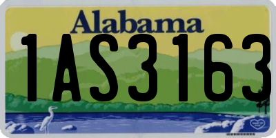 AL license plate 1AS3163
