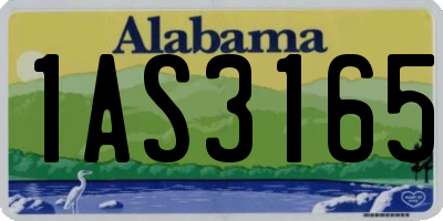 AL license plate 1AS3165