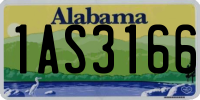 AL license plate 1AS3166