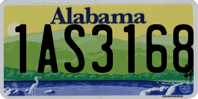 AL license plate 1AS3168