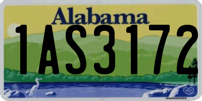 AL license plate 1AS3172