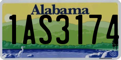 AL license plate 1AS3174