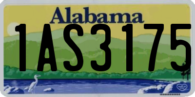 AL license plate 1AS3175