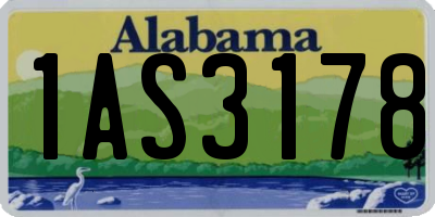 AL license plate 1AS3178