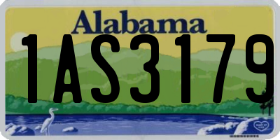 AL license plate 1AS3179