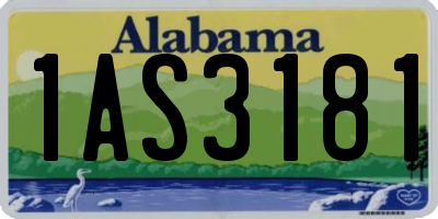 AL license plate 1AS3181