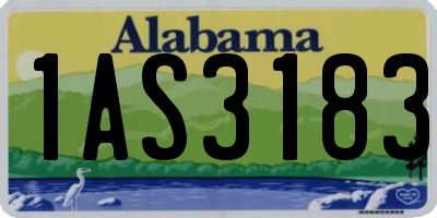 AL license plate 1AS3183