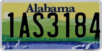 AL license plate 1AS3184