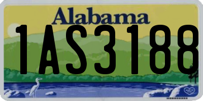 AL license plate 1AS3188