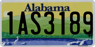 AL license plate 1AS3189