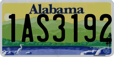 AL license plate 1AS3192