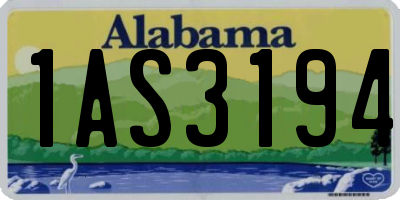AL license plate 1AS3194