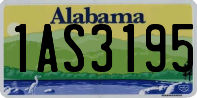 AL license plate 1AS3195