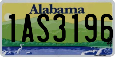 AL license plate 1AS3196