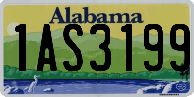 AL license plate 1AS3199