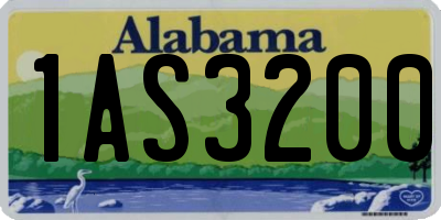 AL license plate 1AS3200