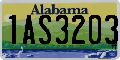 AL license plate 1AS3203