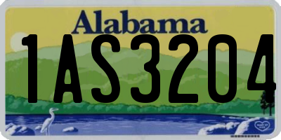 AL license plate 1AS3204