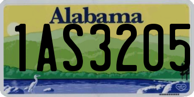 AL license plate 1AS3205