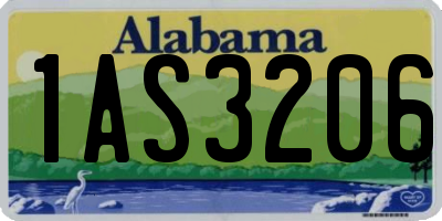 AL license plate 1AS3206