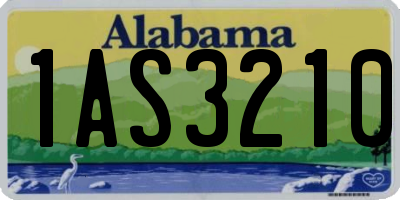 AL license plate 1AS3210