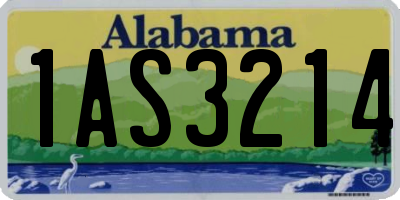 AL license plate 1AS3214