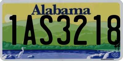 AL license plate 1AS3218