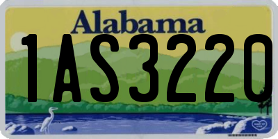 AL license plate 1AS3220
