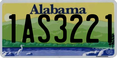 AL license plate 1AS3221