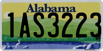 AL license plate 1AS3223