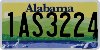 AL license plate 1AS3224