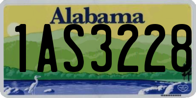 AL license plate 1AS3228