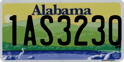 AL license plate 1AS3230