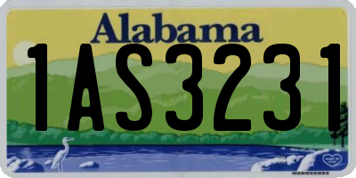 AL license plate 1AS3231