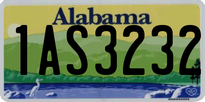 AL license plate 1AS3232