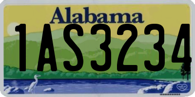 AL license plate 1AS3234